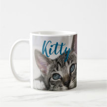 Simple Modern Custom Cat Name and Photo 