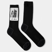 Simple, Modern Custom Pet or People Photo Sokken (Rechts)