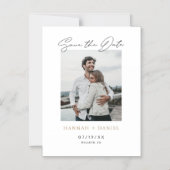 Simple Modern Custom Photo Wedding Save the Date Magnetische Uitnodiging (Voorkant)