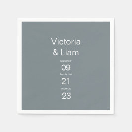 Simple Modern Dark Gray Typography Napkins Servet