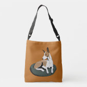 Simple Modern Dog Art Trendy Crossbody Tas (Achterkant)