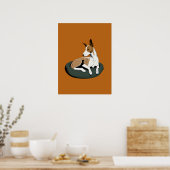 Simple Modern Dog Art Trendy Poster (Keuken)