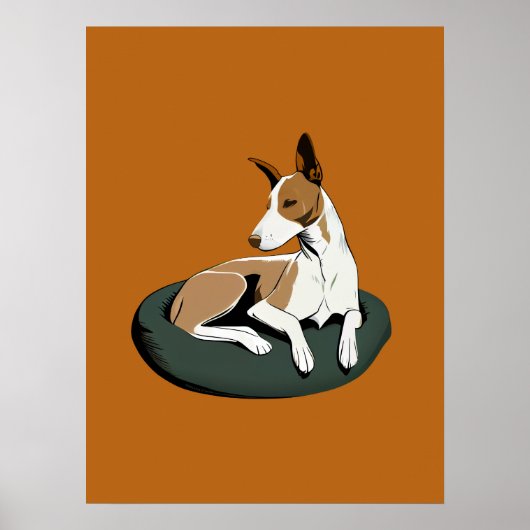 Simple Modern Dog Art Trendy Poster (Voorkant)
