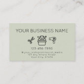 Simple modern dog grooming service  visitekaartje (Achterkant)