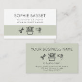 Simple modern dog grooming service  visitekaartje (Voorkant / Achterkant)