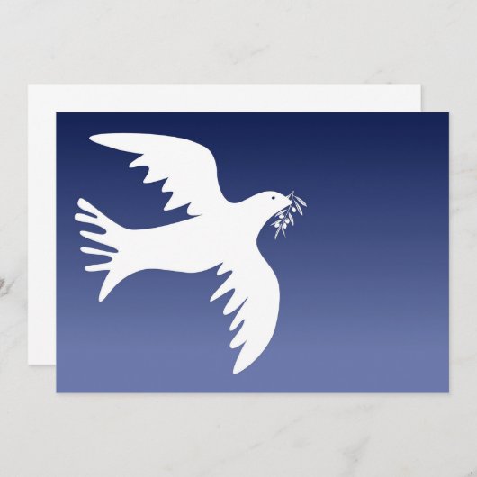 Simple Modern Dove Holiday Card Christmas Card (Voorkant / Achterkant)