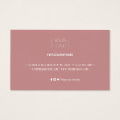 Simple Modern Dusty Roos Discount Coupon Kaart (Achterkant)