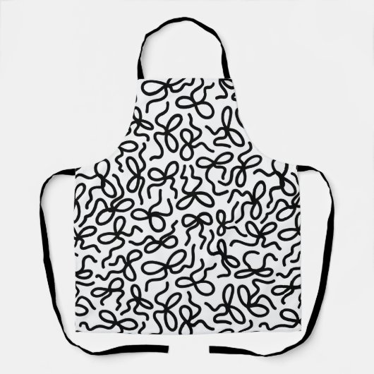 Simple Modern Elegant Black and White Bow Pattern Schort (Voorkant)