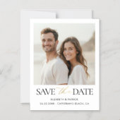 Simple Modern Elegant Calligraphy Gold Wedding Magnetische Uitnodiging (Voorkant)