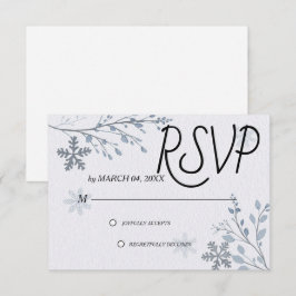 Simple Modern Elegant Classic Wedding RSVP Kaartje