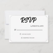 Simple Modern Elegant Classic Wedding RSVP Kaartje (Voorkant)
