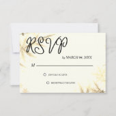 Simple Modern Elegant Classic Wedding RSVP Kaartje (Voorkant)