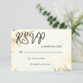 Simple Modern Elegant Classic Wedding RSVP Kaartje (Staand voorkant)
