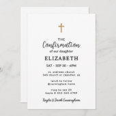 Simple Modern Elegant Cross Confirmation Kaart (Voorkant / Achterkant)