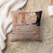 Simple Modern Elegant Married 2 Photo Christmas  Kussen (Deken)