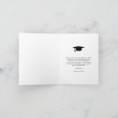 Simple Modern Elegant Photo Afstuderen Bedankkaart (Binnen)