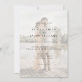 Simple Modern Elegant Photo Wedding Kaart (Voorkant)