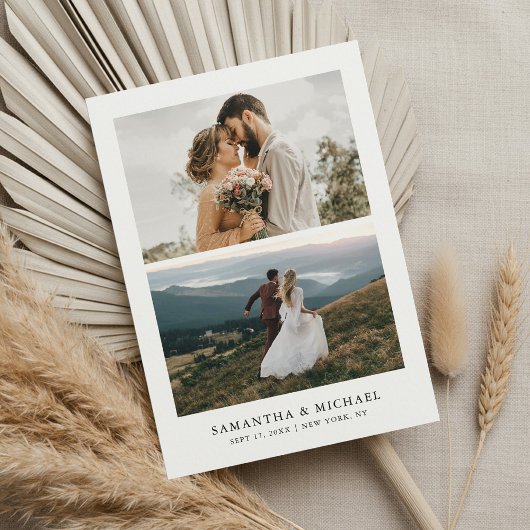 Simple Modern Elegant Photo Wedding Save The Date