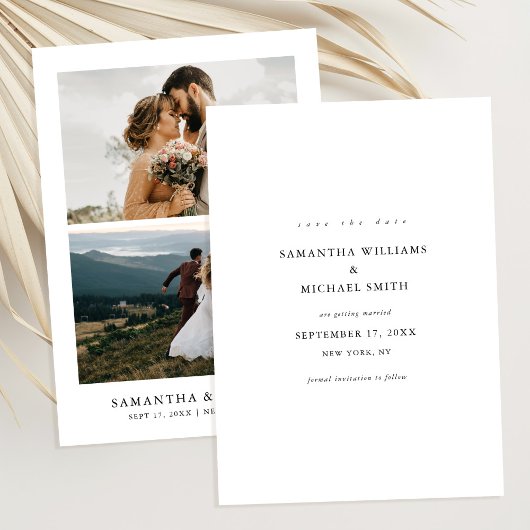 Simple Modern Elegant Photo Wedding Save The Date