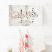Simple Modern Elegant Photo Wedding Welcome Spandoek (Insitu)