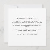 Simple Modern Elegant Rustic Wedding Photo Square Bedankkaart (Achterkant)