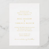 Simple Modern Elegant Wedding Folie Uitnodiging (Voorkant)
