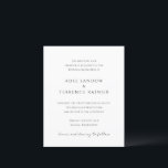 Simple Modern Elegant Wedding Invitation<br><div class="desc">A timeless and elegant wedding invitation featuring refined typography and a clean, minimalist layout. Designed with classic serif fonts paired with a delicate script accent for a sophisticated, editorial feel. Perfect for modern, formal, or black-tie weddings, this design offers a luxurious yet understated look that will never go out of...</div>
