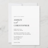 Simple Modern Elegant Wedding Kaart (Voorkant)