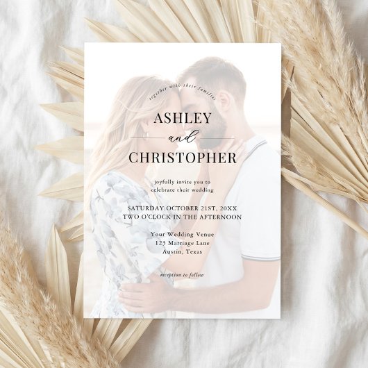 Simple Modern Elegant Wedding Kaart