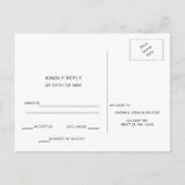 Simple Modern Emerald Green RSVP Uitnodiging Briefkaart (Achterkant)