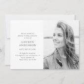 Simple Modern Fab Chic Photo Birthday Celebration Kaart (Voorkant)