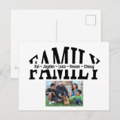 Simple Modern Family Photo Afbeelding Briefkaart (Voorkant / Achterkant)