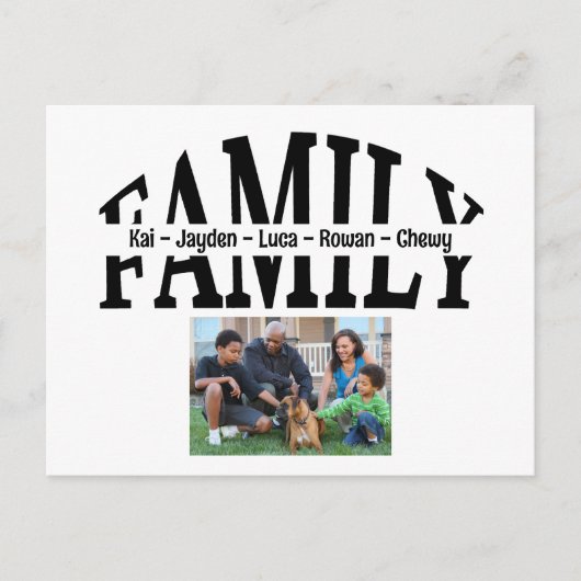 Simple Modern Family Photo Afbeelding Briefkaart (Voorkant)