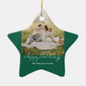 Simple Modern Family Photo Christmas & New Year Keramisch Ornament (Voorkant)