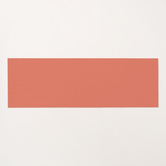 Simple Modern Floral Script Name Orange Lotus Yogamat (Achterkant (horizontaal))