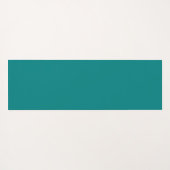 Simple Modern Floral Script Name Teal Lotus Yogamat (Achterkant (horizontaal))