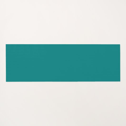 Simple Modern Floral Script Name Teal Lotus  Yogamat (Achterkant (horizontaal))