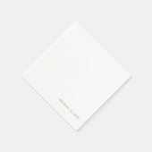 Simple Modern Font Gold Text Names Wedding Servet (Hoek)