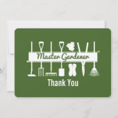 Simple Modern Forest Green Master Gardener Bedankkaart (Voorkant)