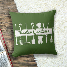 Simple Modern Forest Green Master Gardener Kussen