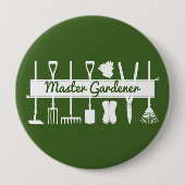 Simple Modern Forest Green Master Gardener Ronde Button 4,0 Cm (Voorkant)