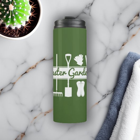 Simple Modern Forest Green Master Gardener Thermosbeker