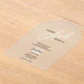 Simple Modern Frost Acrylic Wedding Invitation Acryl Uitnodigingen (Laagn)