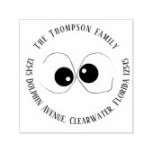 Simple Modern Funny Goofy Eyes Whimsical Zelfinktende Stempel (Design)