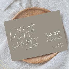 Simple Modern Funny Taupe Moving Aankondiging