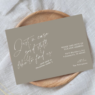 Simple Modern Funny Taupe Moving Aankondiging