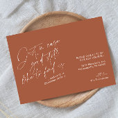 Simple Modern Funny Terracotta Rust Moving Aankondiging