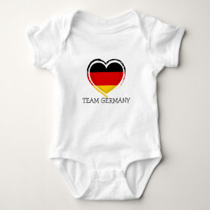 Simple Modern GERMANY Fan GERMAN Flag teamnaam Romper