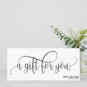 Simple & Modern Gift Certificate Gift Card (Staand voorkant)