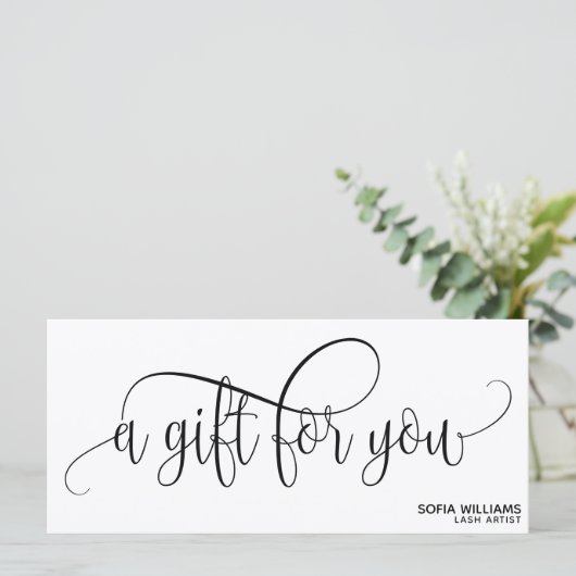 Simple & Modern Gift Certificate Gift Card (Staand voorkant)